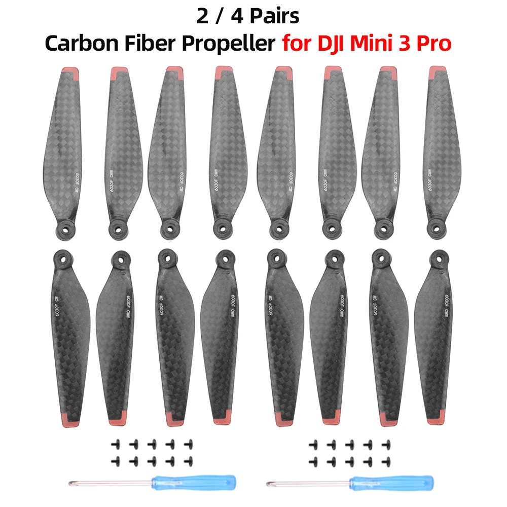 Carbon Fiber Propeller For Dji Mini 3 Pro Props Blade Replacement Light