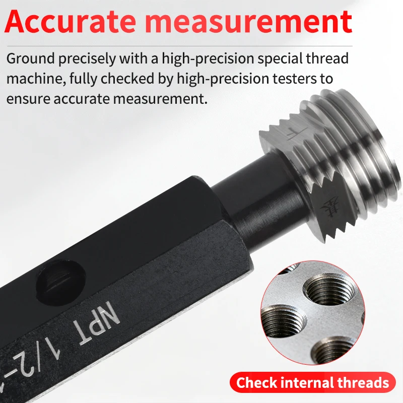 1PCS NPT 테이퍼 파이프 나사 플러그 게이지 측정 도구 NPT1/16-27 1/8 1/4 3/8 1/2 3/4 1''-- 1''1/4 1''1/2 NPT2''-- 2''1/2 3''--