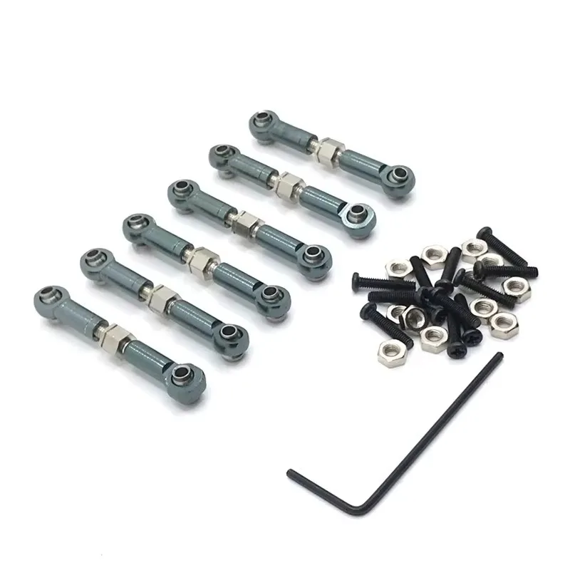 메탈 링키지 풀로드 전/후 서보 링크 타이로드 RC카 업그레이드 부품 Wltoys 184011 A949 A959 A969 A979 K929용 Lyr