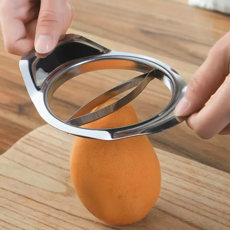 Fruit Corer Mango Slicer Mango Peeler Steel Knife Fruit Cutting Tool Cutter Corer Household Kitchen Tool fruit cutter
