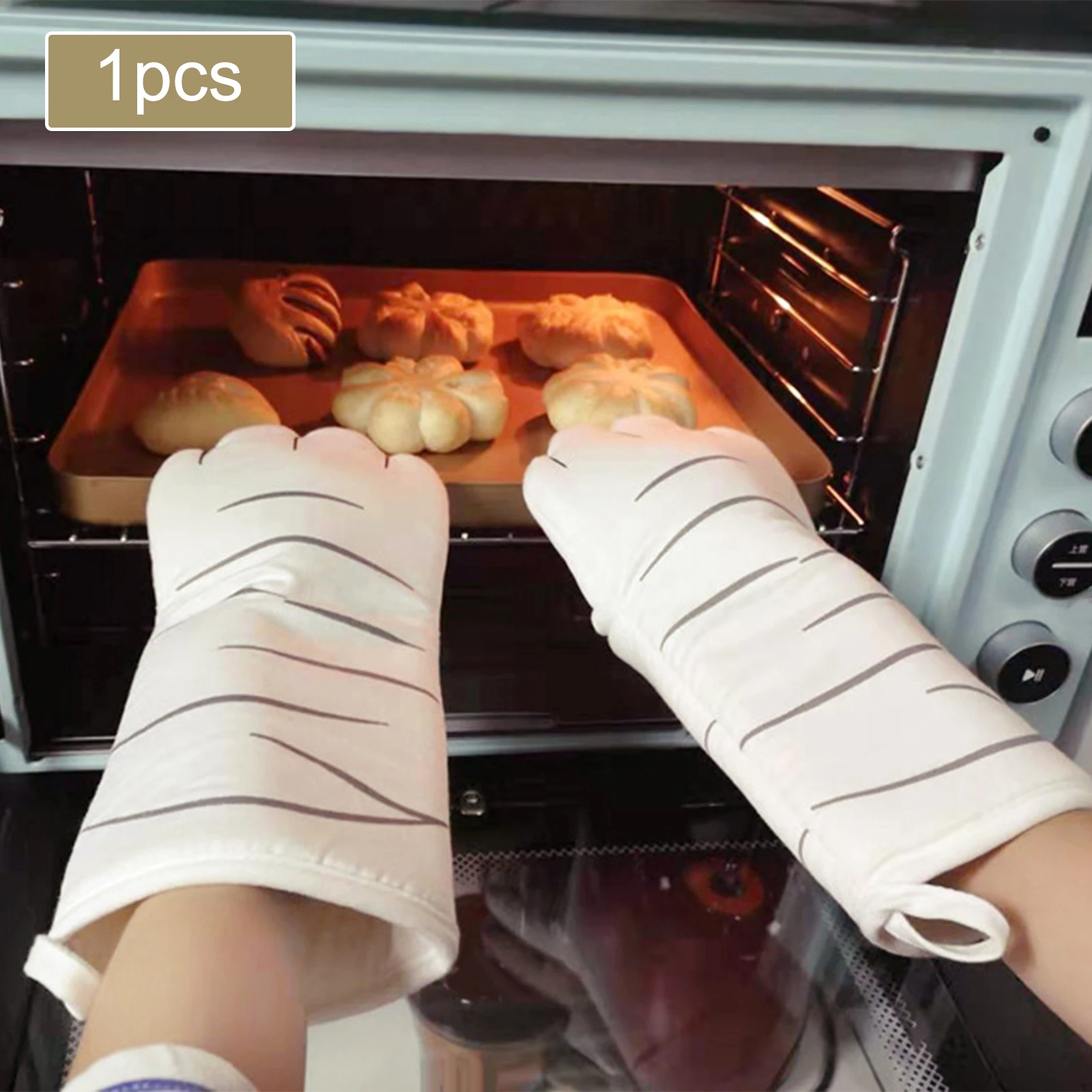 Multifunction Microwave Gloves Cat Shaped Thickened Heat Insulation Gadget for Barbecue Cooking Baking Cooking