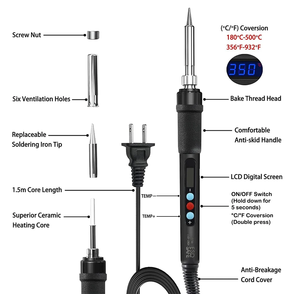 3D Printing Accessories 21PCS Smoothing Modify Finishing Tool Kit Soldering Welding Iron Heat Insert