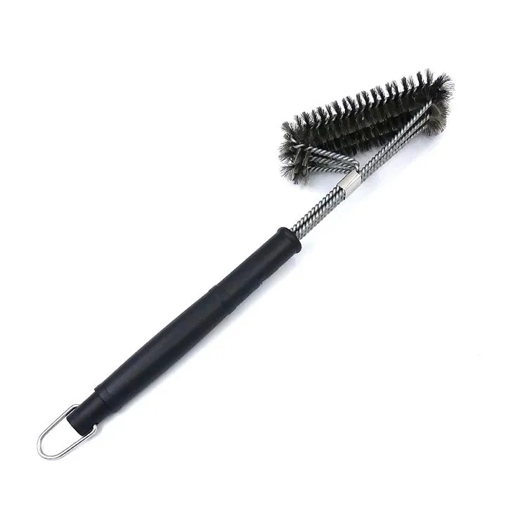 Grill Brush with Scraper 18" Adjustable Handle with Bottle Opener BBQ Grill Brush for Outdoor Grill/Smoker/Gas and Charcoal Gril