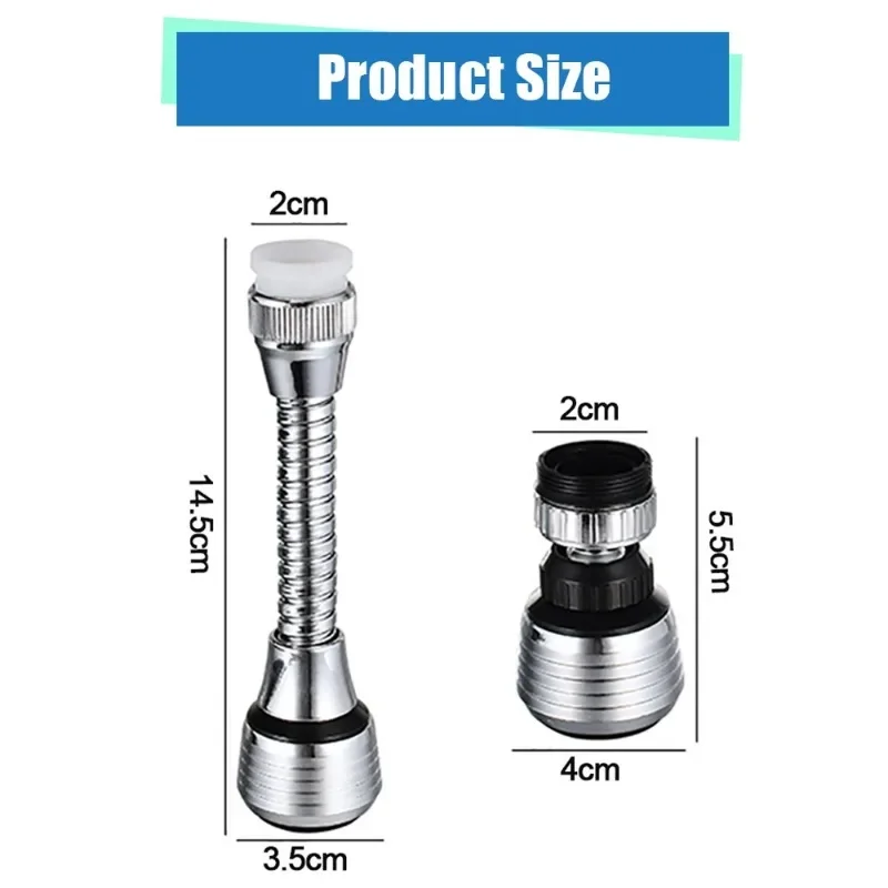 Faucet Aerator Faucet Bubbler 360 Degree Kitchen Faucet Aerator Water Saving High Pressure Nozzle Tap Adapter Adjustable Water Filter Diffuser faucet aerator,faucet adapter,faucet filter,faucet water filter