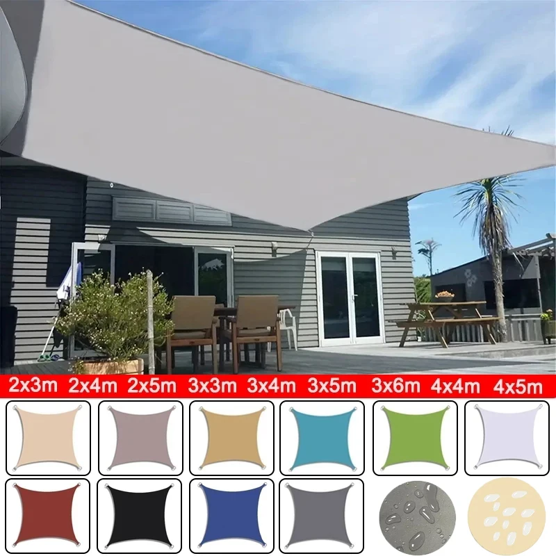 Waterproof sunshade, sunshade sail, sunshade tent, camping cloth, large outdoor canopy, garden terrace