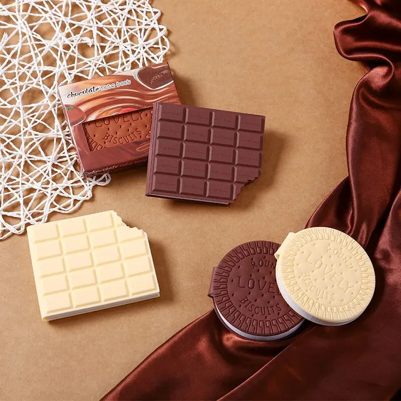 1pcs Cookie Memo Book Creative Stationery Notebook Chocolate Fragrance Mini Portable Notepad Funny Cute School Supply