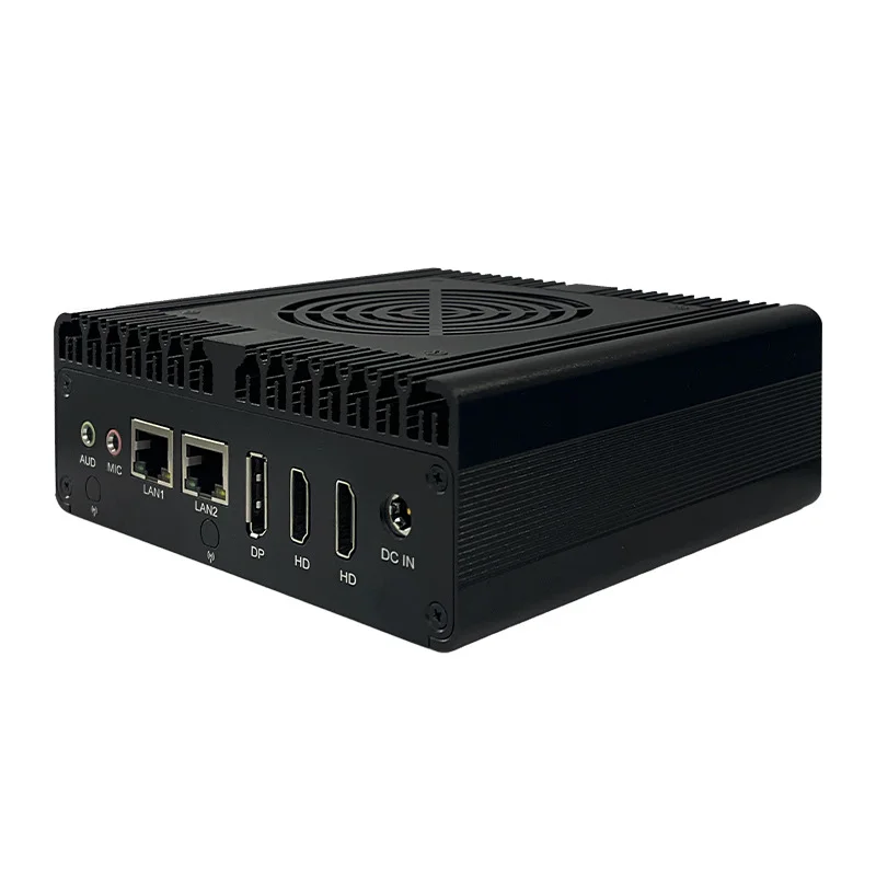 Smart Industrial MINI PC Low Power Fan Cooling N100 Dual Network Single Serial 8USB Triple Display Industrial Computer