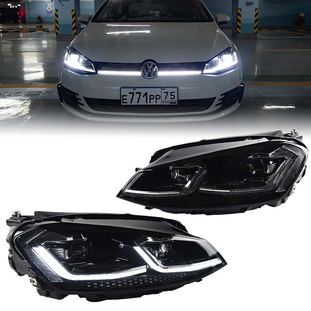 Vw Golf 7 mk7 2013-2017用のヘッドライト,交換用バッテリー