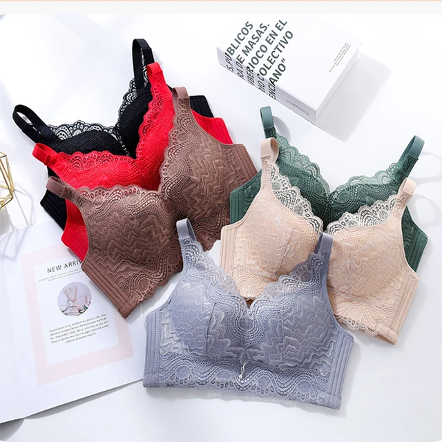 Wholesale Lace Front Closure Push Up Bra Set Back With Seamless