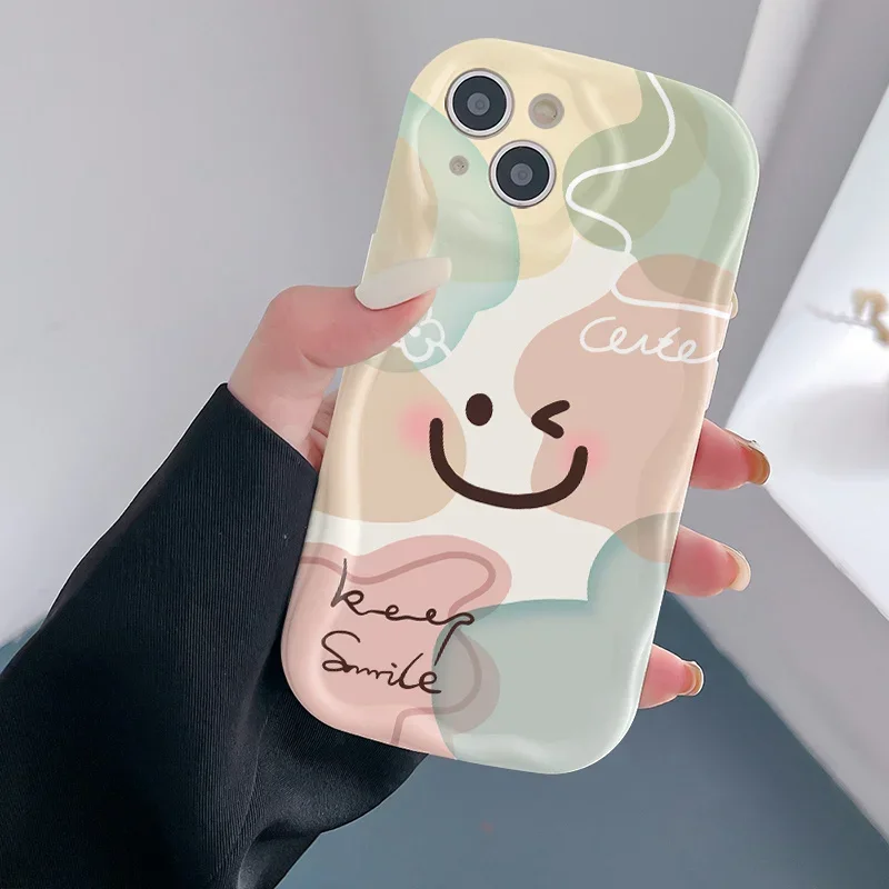 Vibrant Smiley Face Pattern Phone Case Cover