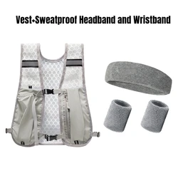 Lightweight Reflective Hydration Vest with Phone Pocket (Gray - set)