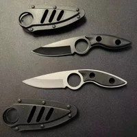 New outdoor multi-function straight knife, portable EDC small straight knife, camping self-defense survival knife with K sheath 1