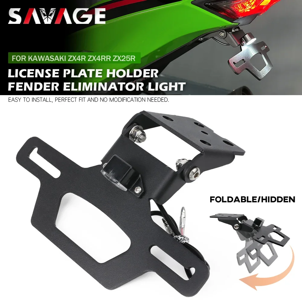 Zx4r Zx25r Foldable License Registration Plate Bracket