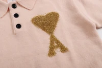 2025 Men Autumn Woolen Sweater With Lapel Gold Thread Knit