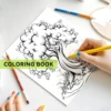 1Pc Magical Tree Coloring Book For Adults And Teens Featuring 24 Pages Graffiti Painting Drawing Gift For Holiday Birthday ﻿ 5