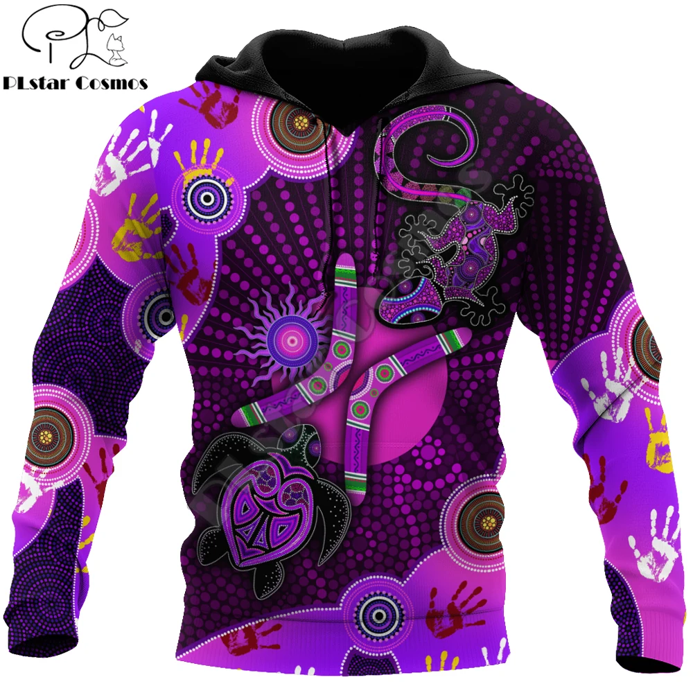 

Aboriginal Naidoc Week 2022 Purple Turtle Lizard 3D Printed Autumn Men Hoodies Unisex Casual Zip Pullover sudadera hombre ADW04