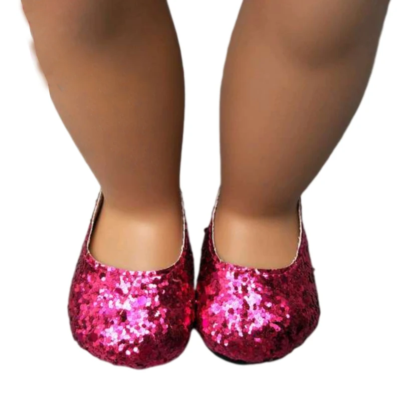 40cm Newborn Baby Doll Shoes Black Green Blue Pink Shoes for 18 "Girl Doll Sneaker Accessories doll accessories doll shoes