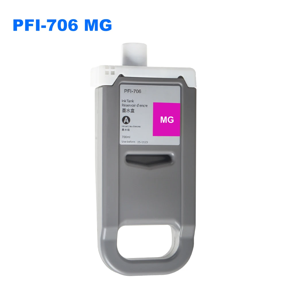 Cartucho de Tinta 700ml Compatível para Canon Ipf 8400 Ipf9400 Ipf8410 Ipf9410 Ipf8410s Ipf9410s Tinta Corante 12 Cores Pfi706 Pfi706 - Imagem 2