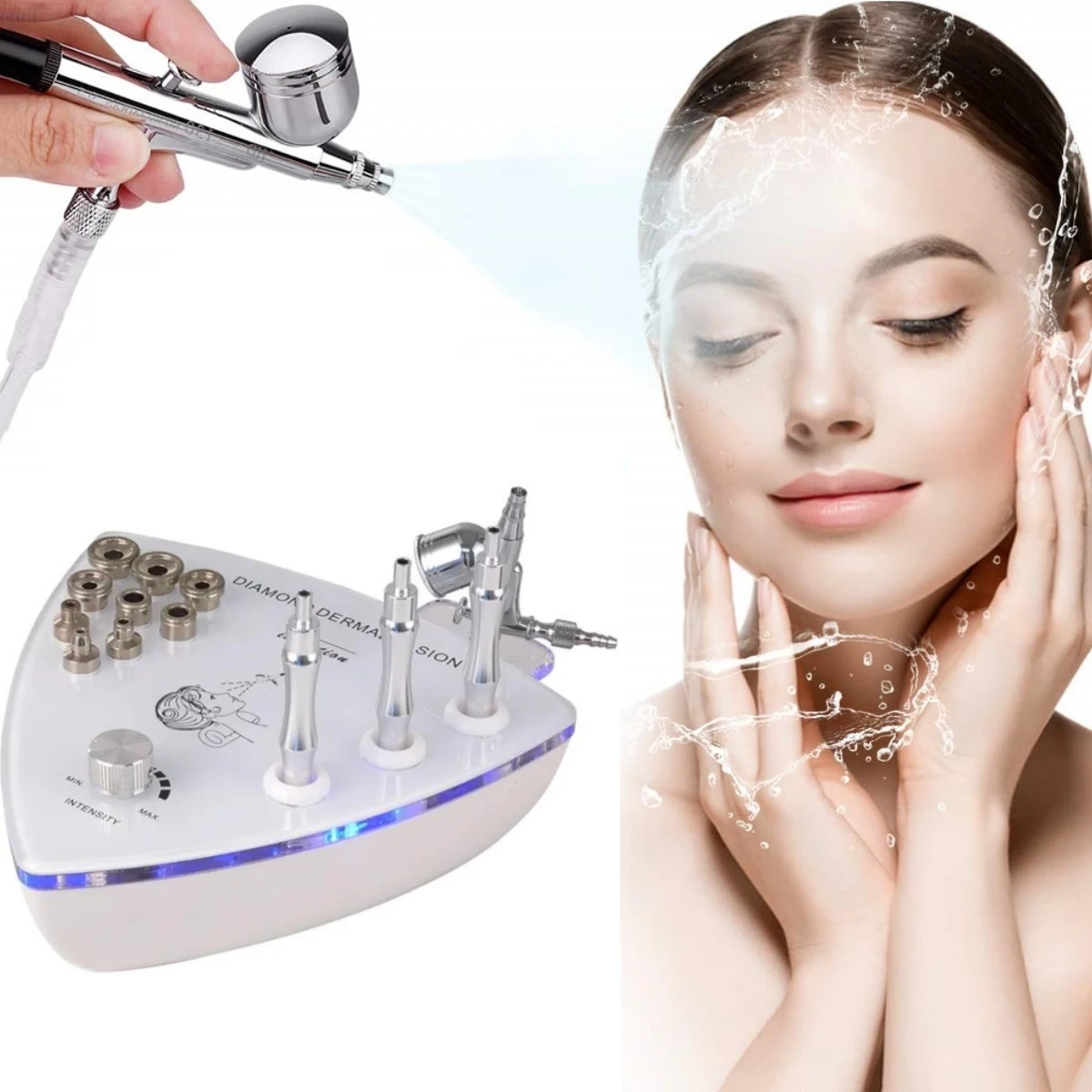 Diamond Dermabrasion Beauty Machine Deep Cleaning Pores Skin Care Tool Vacuum Exfoliation Blackhead Cleaner With Water Spray