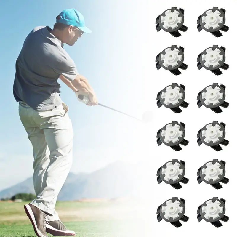 Golf Shoe Spikes Replacements 12 Pieces Footwears Anti Slip Golf Cleat Quick Twist Golf Spikes Golf Cleats Convenient Golf Cleat 4