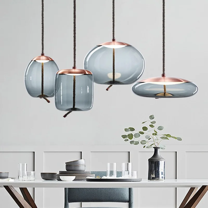 Minimalist Nordic Glass LED Pendant Light 1