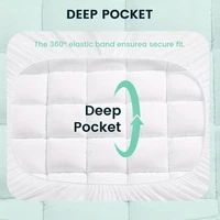 HGETVE Extra Thick Mattress covers  Topper 1000Gsm Cooling Noiseless Breathable Fitted 8-21 Deep Pocket Machine Washable 4