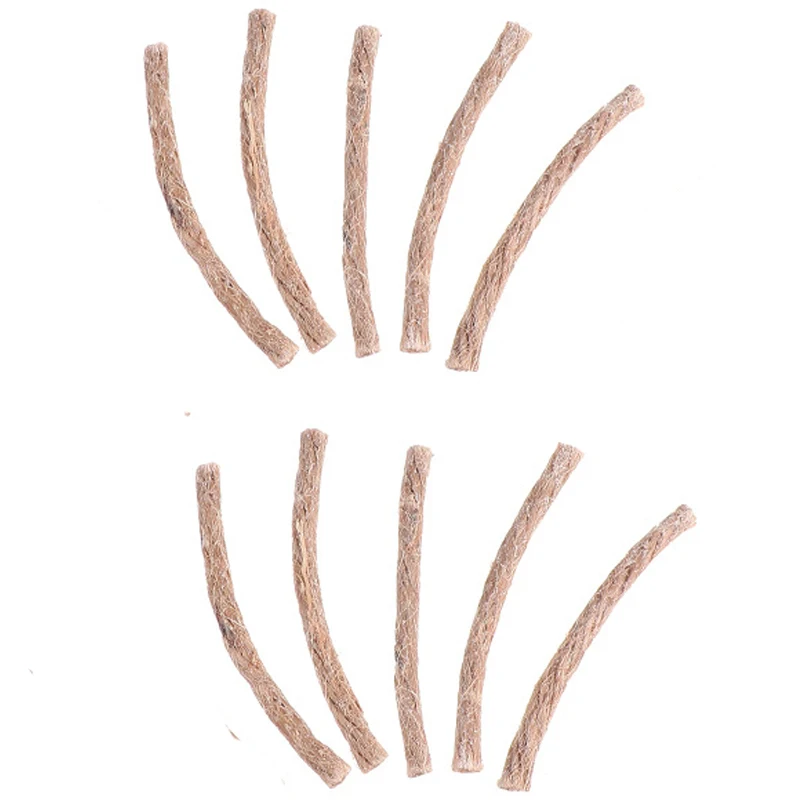 10Pcs Survival Wick Hemp Cord Camping Lighter Hemp Fire Starters Outdoor Wick Camping Ropes Survival Tools 5