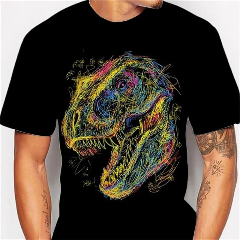 

Summer New Dinosaur 3D Print T-shirts Men Women Casual Round Neck Short Sleeves Oversized T Shirt Fashion Harajuku Tops
