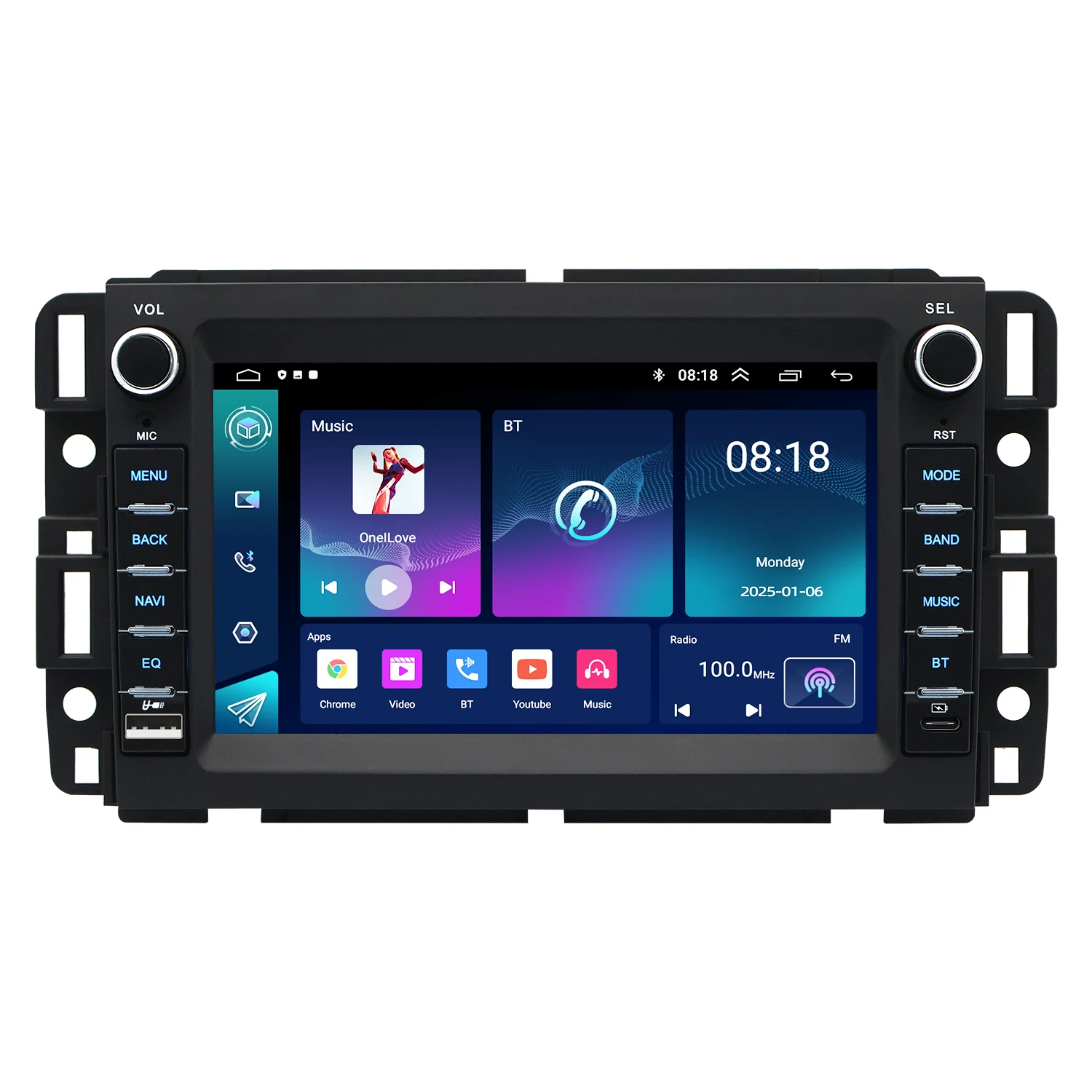 Autoradio Android da 7 pollici per GMC dal 2008 al 2012, CarPlay wireless, Android Auto, GPS, navigazione, Bluetooth, controllo al volante - Image 2