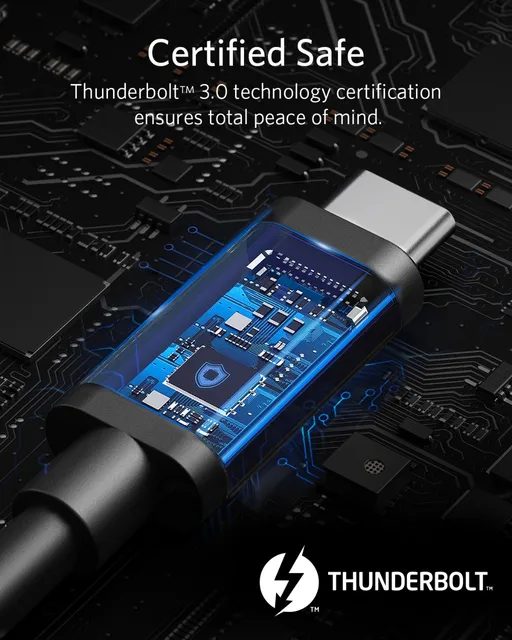 Anker Thunderbolt 3.0 Cable C to C Cable 2.3 ft USB C Supports 100W Charging 40Gbps Data Transfer For iphone 15/15pro/14/14pro - Hình ảnh 6