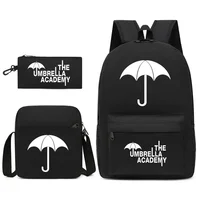 The Umbrella Academy Travel Backpack Set for Middle School Students Double Shoulder Bag Fashionable Chinese Brand AE Stock