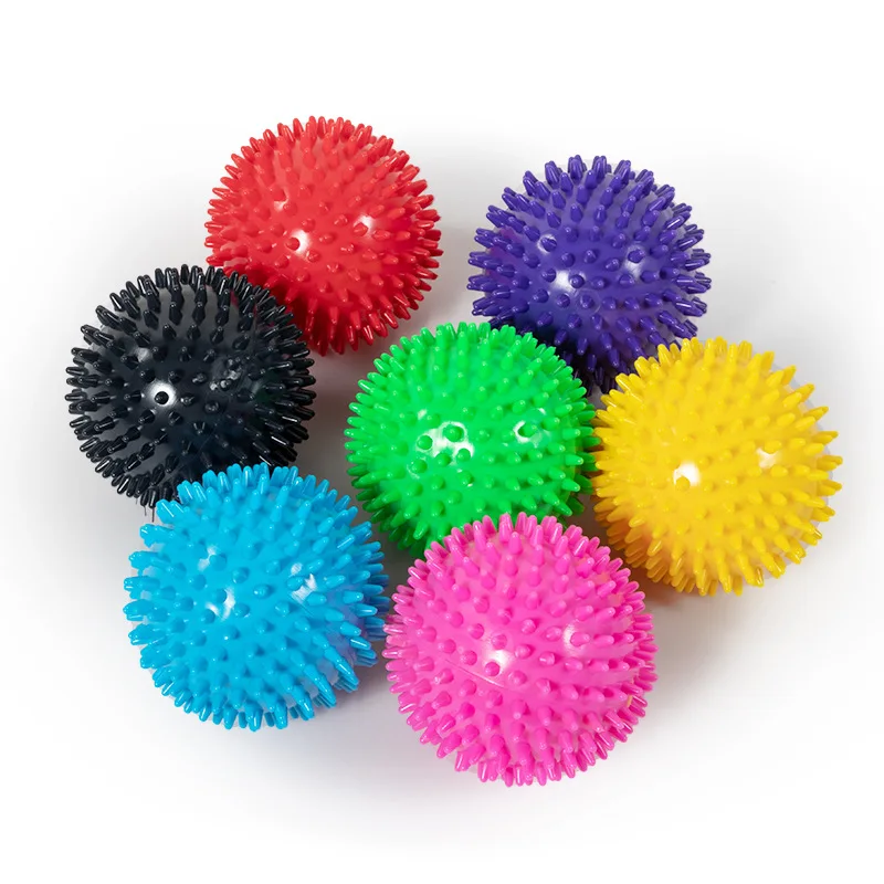 Durable PVC Spiky Massage Ball Trigger Point Sport Fitness Hand Foot Pain Relief Plantar Fasciitis Reliever Hedgehog 9cm Balls