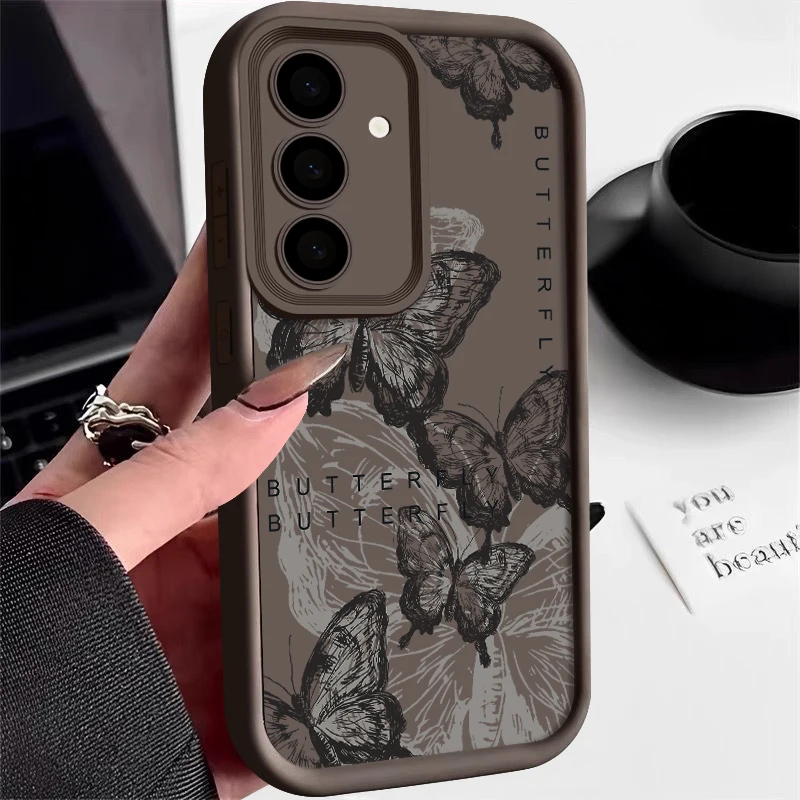 Retro Butterfly Soft Silicone Phone Case Cover