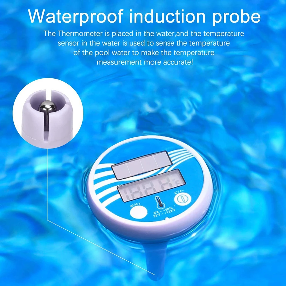 Floating Digital Pool Thermometer Solar Powered Outdoor Pool
