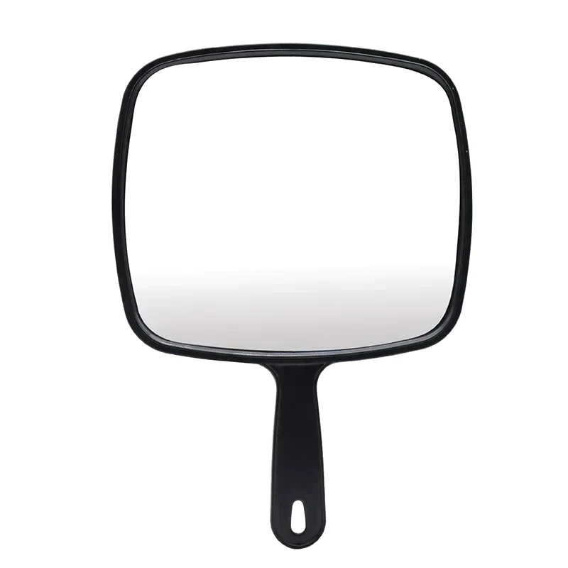 1pc 휴대용 거울 전문 휴대용 미용실 미용사 손잡이가 있는 거울 가정용 메이크업 미용 도구에 실용적