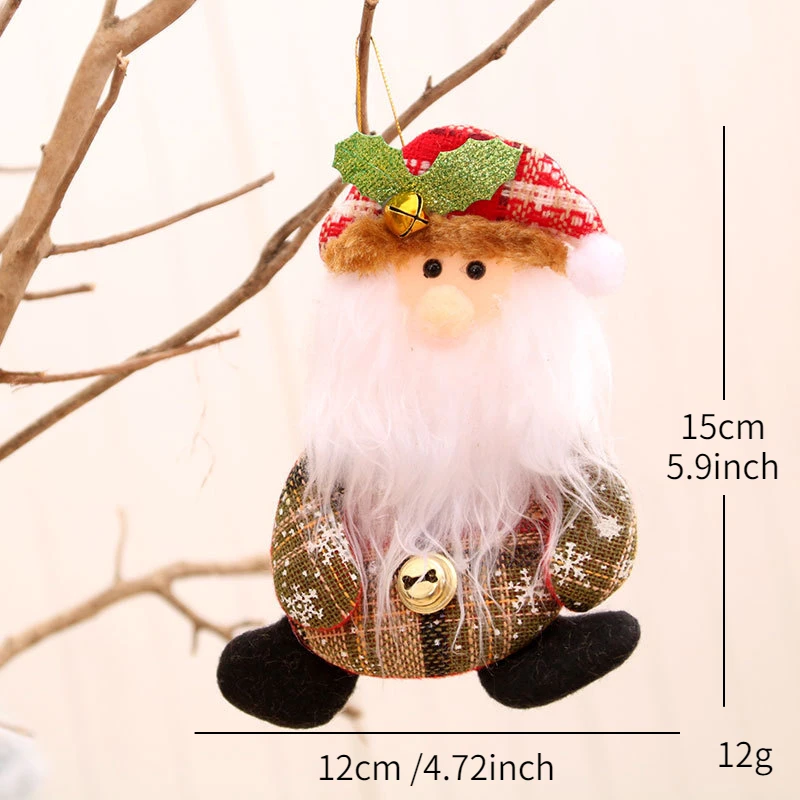 thumbnail image 1 of Xmas Plush Doll Decorations Hanging Christmas Tree Pendants for Holiday Home Party Decor,Santa Claus/Snowman/Reindeer/Bear, 1 of 5