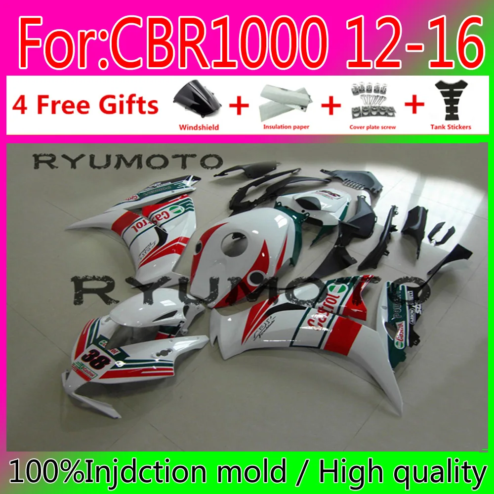 

Новый комплект обтекателей для мотоцикла ABS, подходит для Honda CBR 1000 rr 2012 2016 CBR1000rr 2012 2016 CBR 1000 RR 12-16, Обтекатели белого цвета