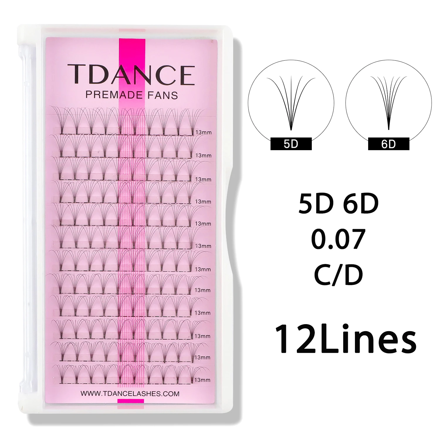 TDANCE Premade Volume Fans 3D/4D/5D/6D/7D Lash Russian Volume Eyelash