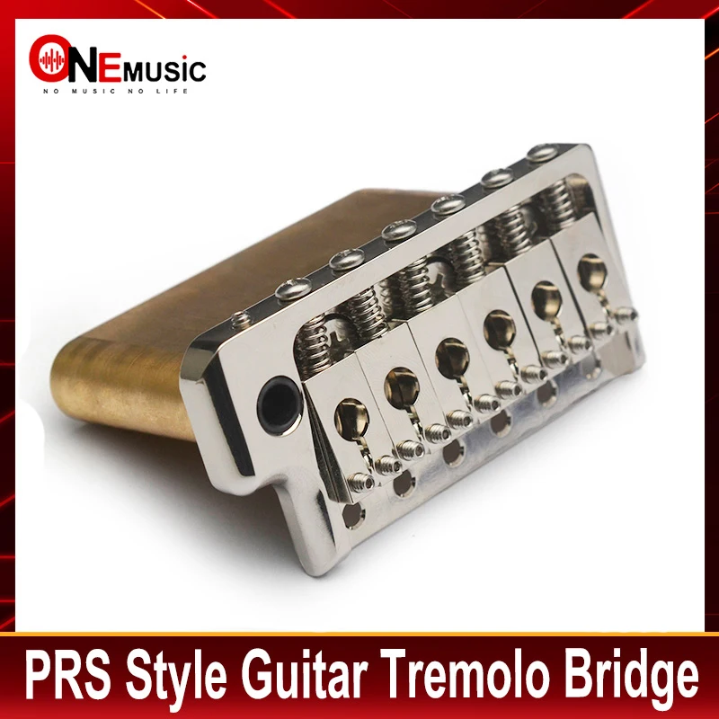 1ピーストレモロブリッジ 10.5mm弦間隔 FD STギター用 クローム 汎用アコースティックギター 6弦ギターブリッジ交換用クロームシルバー楽器アクセサリー1セット 汎用アコースティックギターブリッジ