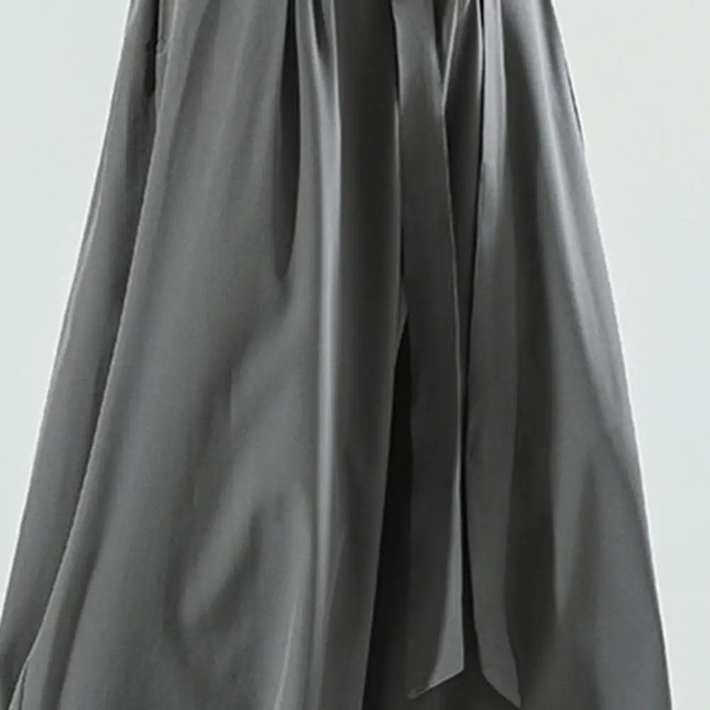 Description Picture 3 of itemTrendy Flare Pants Summer Sport Trousers Wide Leg Elastic Waist Thin Fitness Pants  Chinese Style