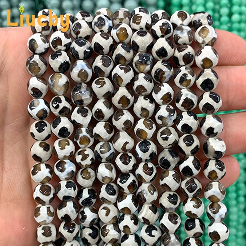 

Оптовая продажа, граненые бусины ручной работы из натурального камня в форме футбольного мяча, модное ожерелье «сделай сам», кольцо, аксессуары для изготовления ювелирных изделий, 15 дюймов, 6/8 мм