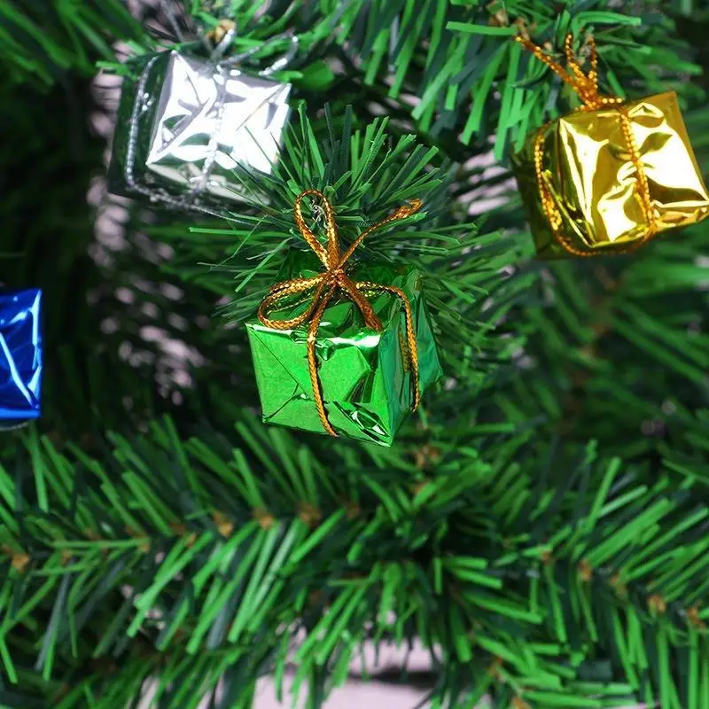 Description Picture 6 of item12pcs Mini Gift Boxes Christmas Tree Pendant & Drop Ornaments Colorful Square Foam Box Ornaments New Year Party Decors Wholesale