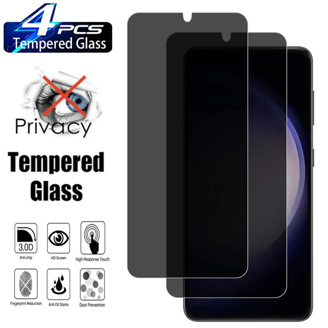 Anti-Spy Tempered Glass Screen Protector - Privacy Shield (2/4 Pack)