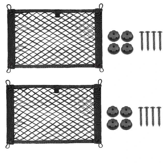 Petit Filet De Chargement Extensible, 2 Pièces, Poche Côté Coffre