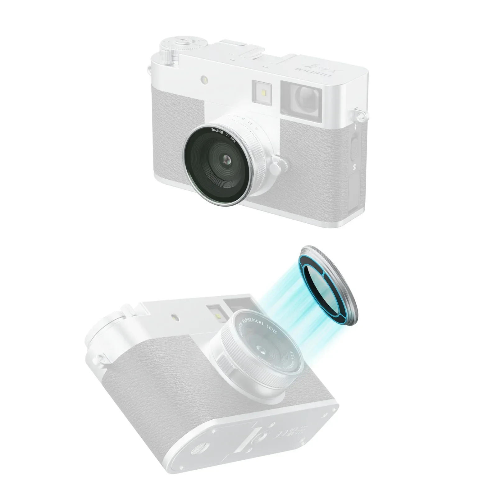 SmallRig Magnetic Camera UV Filter for FUJIFILM X half Black/Sliver Color Can Ch