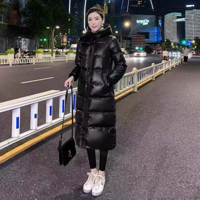 

2023 Winter Women Jacket Coats Long Parkas Female Down Cotton Hooded Overcoat Thicken Warm Jackets Windproof Casual Coat Y