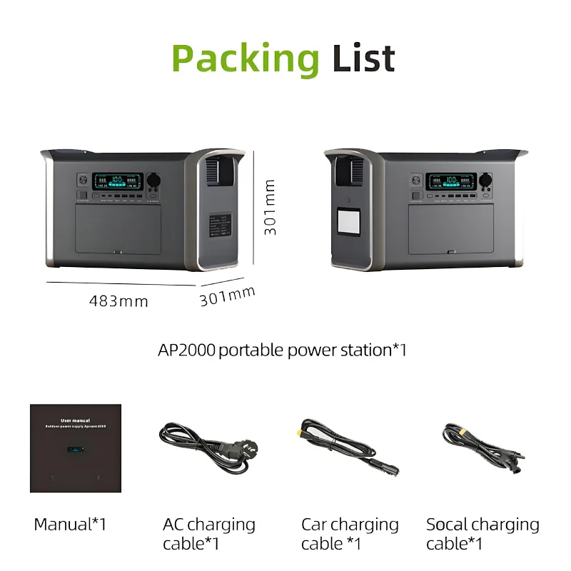 2048Wh Portable Power Station 2