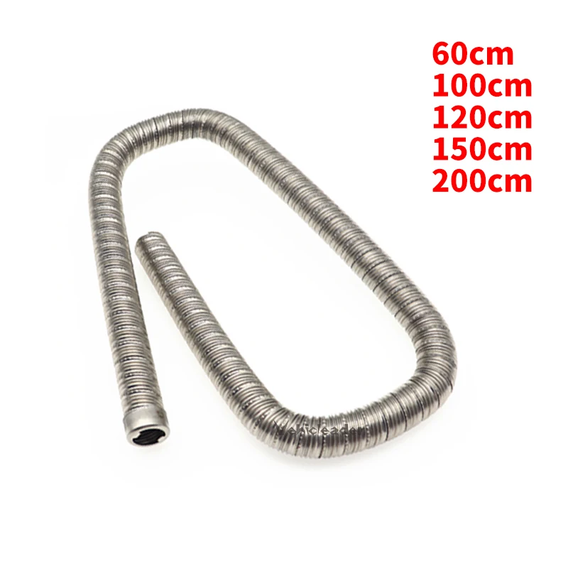 Stainless Steel Exhaust Pipe for Air Diesel Heaters - Multiple Length Options