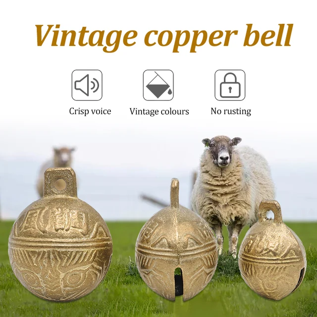 1Pc Sheep Pet Dog Copper Bells Animal Identification Feeding Device Farm Livestock Grazing Bells Pet Supplies