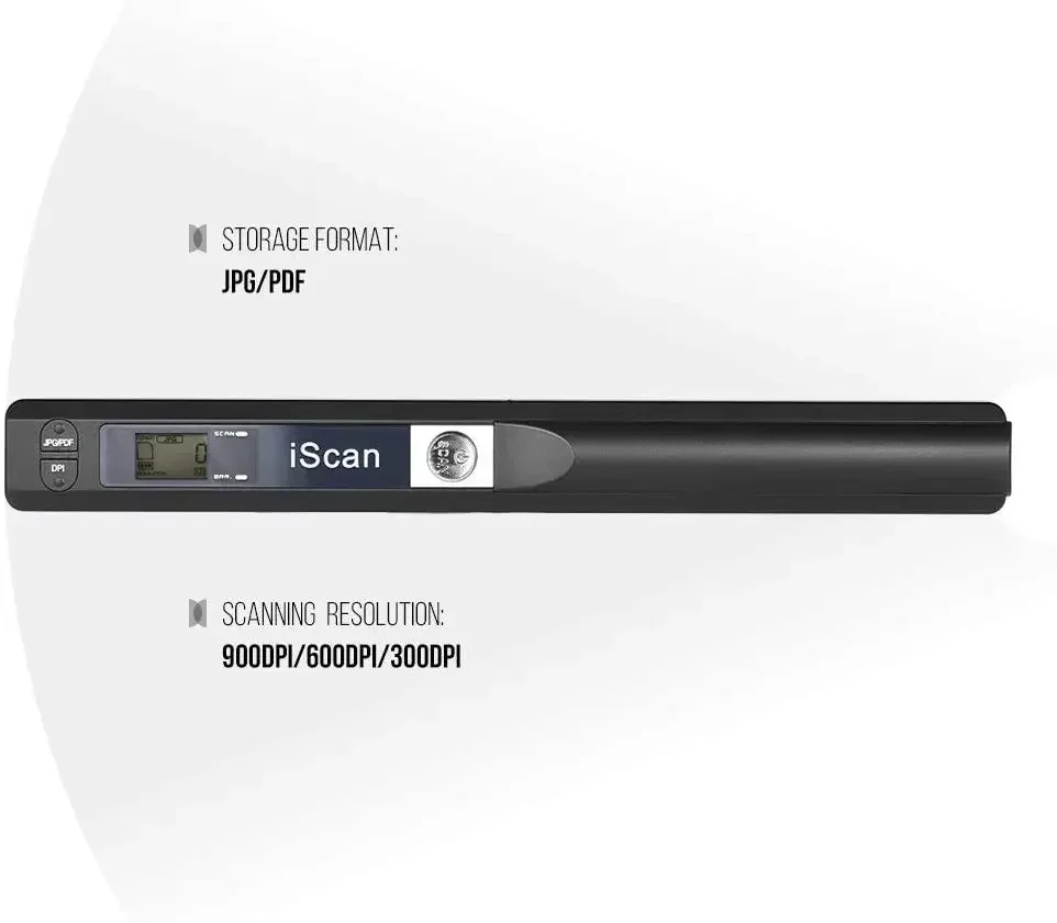 Portable Handheld iScan A4 Scanner 900DPI HD Mini Scanner for School Home Business Scan USB Type-C Document Photos Scanners - 3